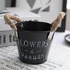 Vintage Creative Corrosion Resistant Metal Decorative Flower Bucket  for Artificial Plants