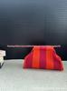 Women's Striped Knitted Makeup Bag - Versatile, Stylish, Large Capacity