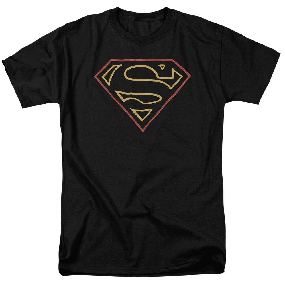 DC Comics - Superman - Colored Shield - Adult Unisex T-Shirt - Black M