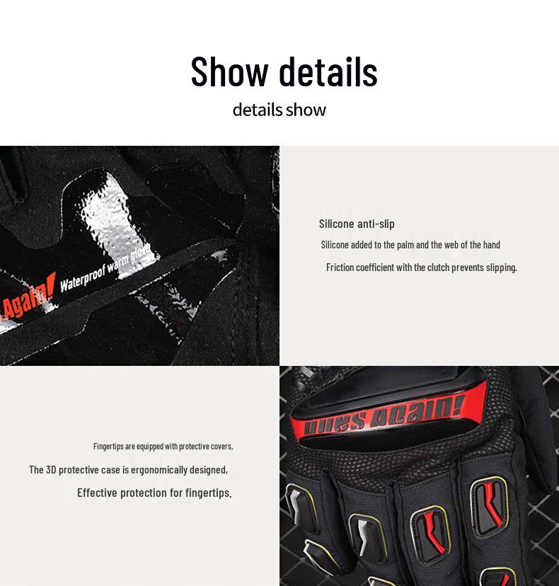 Waterproof Heated Touchscreen Gloves for Motorcycle and Cycling – Windproof Winter Warmth for Men & Women