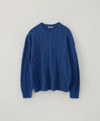 BLANKROOM Cable Knit_Denim Blue