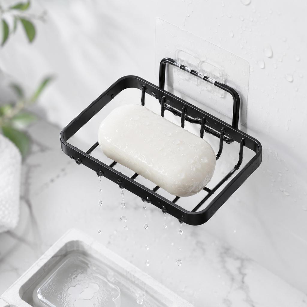High Quality Soap Rack Wall Mounted Soap Holder Stainless Steel Soap Sponge Dish Bathroom Accessories Dishes, Storage Organizer