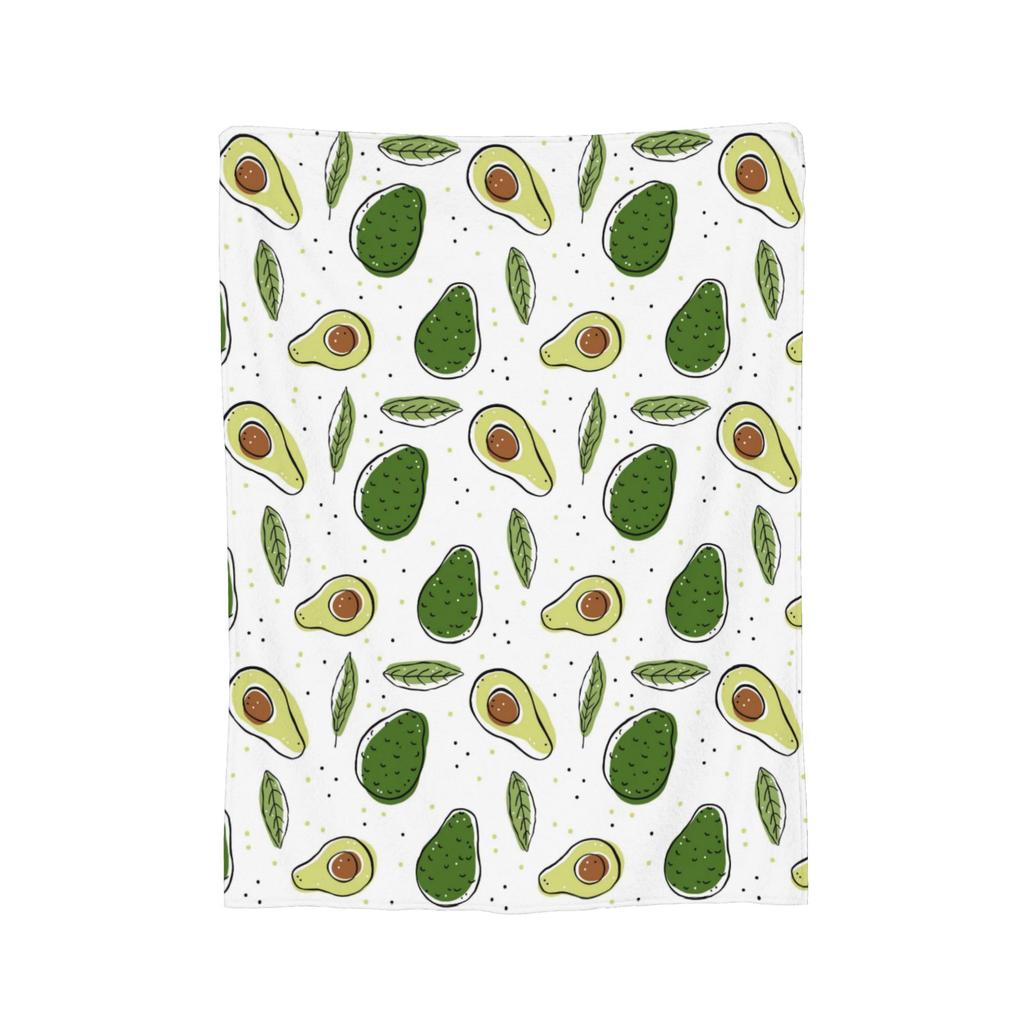 Süße Avocado-Fruchtdecken Korallenfleece Plüsch Ganzjahres-Tragbare Ultra-Weiche Überwurfdecken für Zuhause Auto Steppdecke