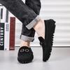 2025 Autumn New Doudou Shoes Men's Loafer British Style Tassel Senior One-pedal Flip Leather Shoes Lazy Shoes