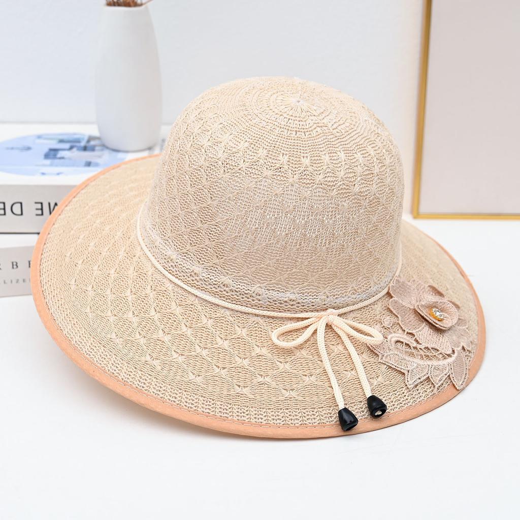 Sommerhut Großer Schirm Damen Sonnenschutz Sonnenschutz Schleife Strohhut Mode Urlaub Strand Atmungsaktiv Großer Schirm Strohhut