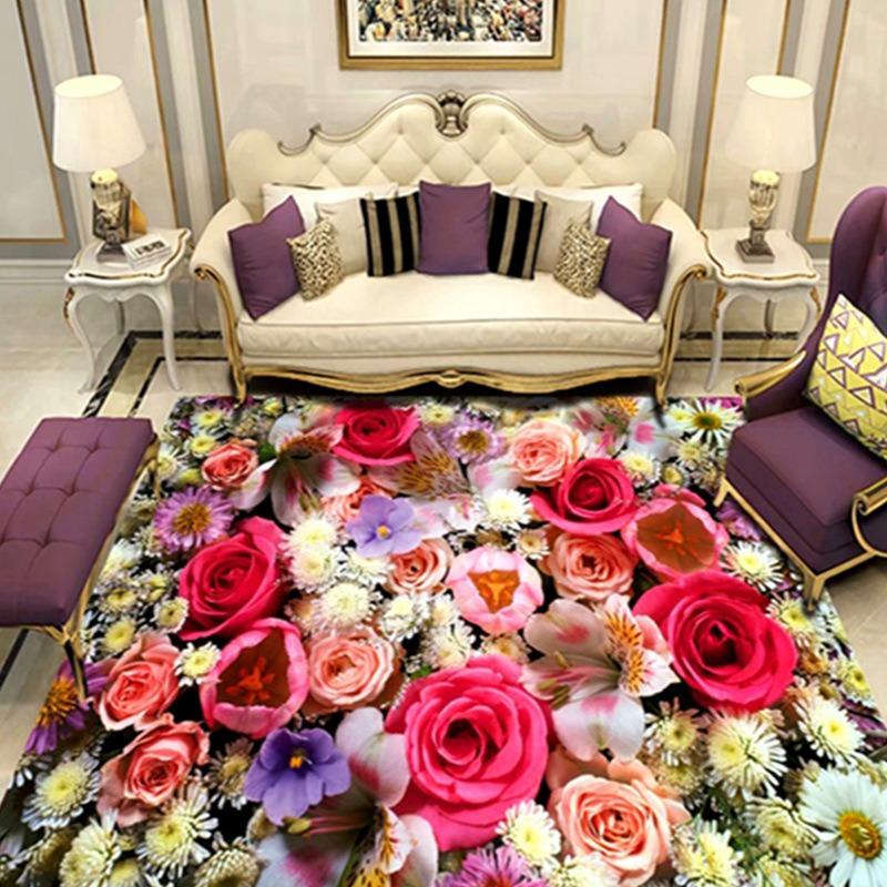 Европейский Богемный Классический Ковер Винтажный Дворцовый Стиль Напольный Коврик для Домашнего Использования в Гостиной Спальне Ретро Домашнее Украшение 50x80cm