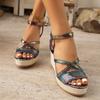 Fashion 2025 New Women Sandals Fashion Designer Casual Wedges Shoes Women Lightweight Beach Platform High Heels Sandals Women