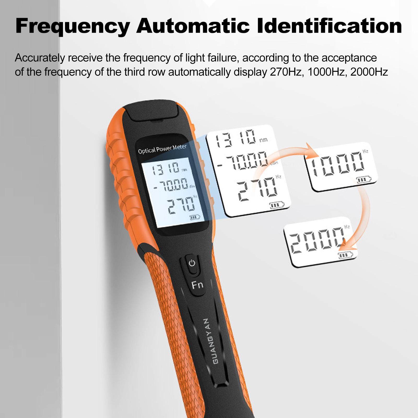 

G11 Оптичний вимірювач потужності Високоточний перезаряджуваний волоконно-оптичний вимірювач потужності з ліхтариком OPM G1100