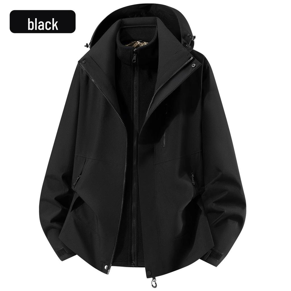 Men's New 2026 Three-in-One Fleece-Lined Detachable Mountaineering Jacket Set