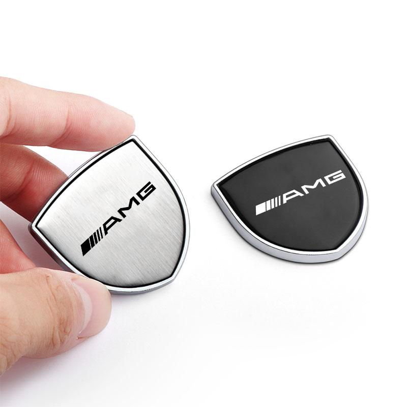 1Pcs 3D Metal Auto Door Shield Emblem Car Body Badge Sticker Styling For Mercedes Benz AMG GLE GLS GLC CLA GLB ML W204 W206 W205 W212 W203