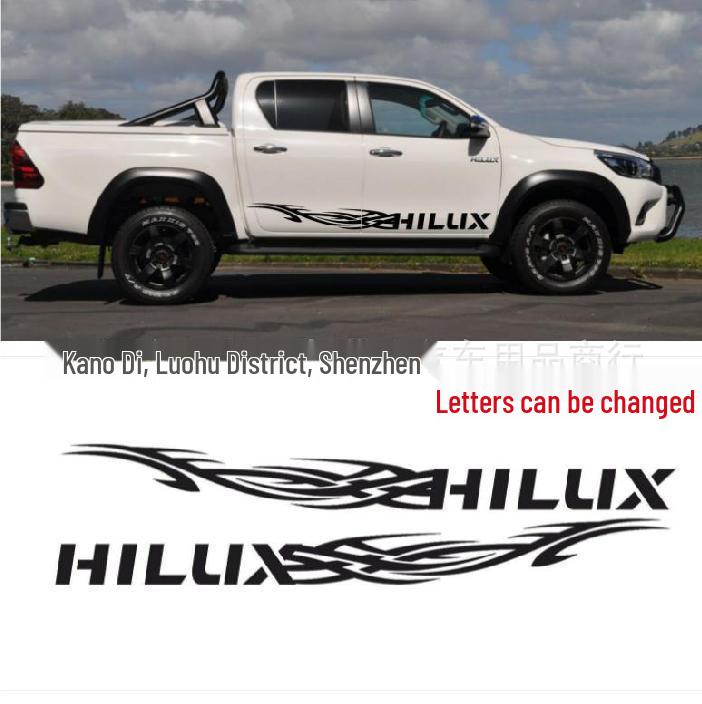 Toyota Hilux Decorative Kala Hua Tan Tu Sticker White Set