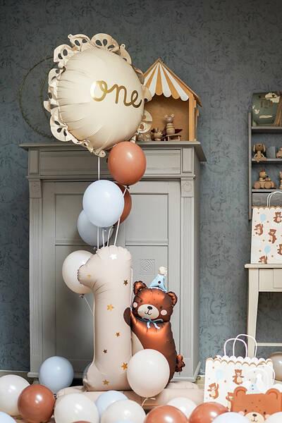 Folienballon mit Rüsche One, 1. Geburtstag, 51,5 cm
