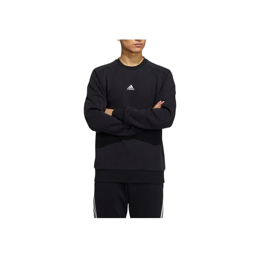 adidas Crew Neck Logo Sweatshirt Men Sweatshirt Black HD0349