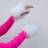 Faux Furs Wrist Cuffs Oversleeve Wrist for Wool Coat Jackets Arm Warmer Sleeve