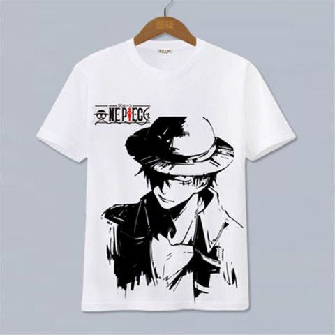 One Piece Luffy Ace Anime Tshirt Peripheral Cotton Tshirt Unisexs and Womens Cartoon Shortsleeved Y2K Street Tops Clothing 2026