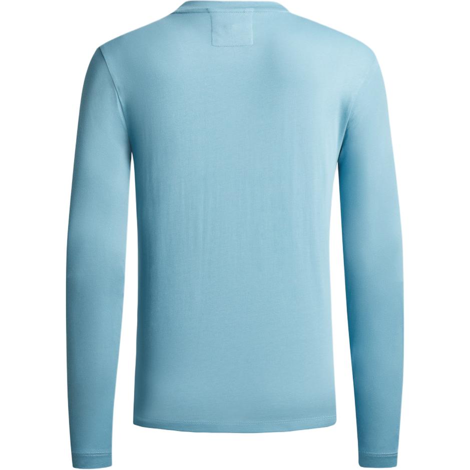 Emporio Armani FW22 Logo Print Crew Neck Long Sleeve T-Shirt Men Tops Blue 8N1TN8-1JPZZ-22F-0784