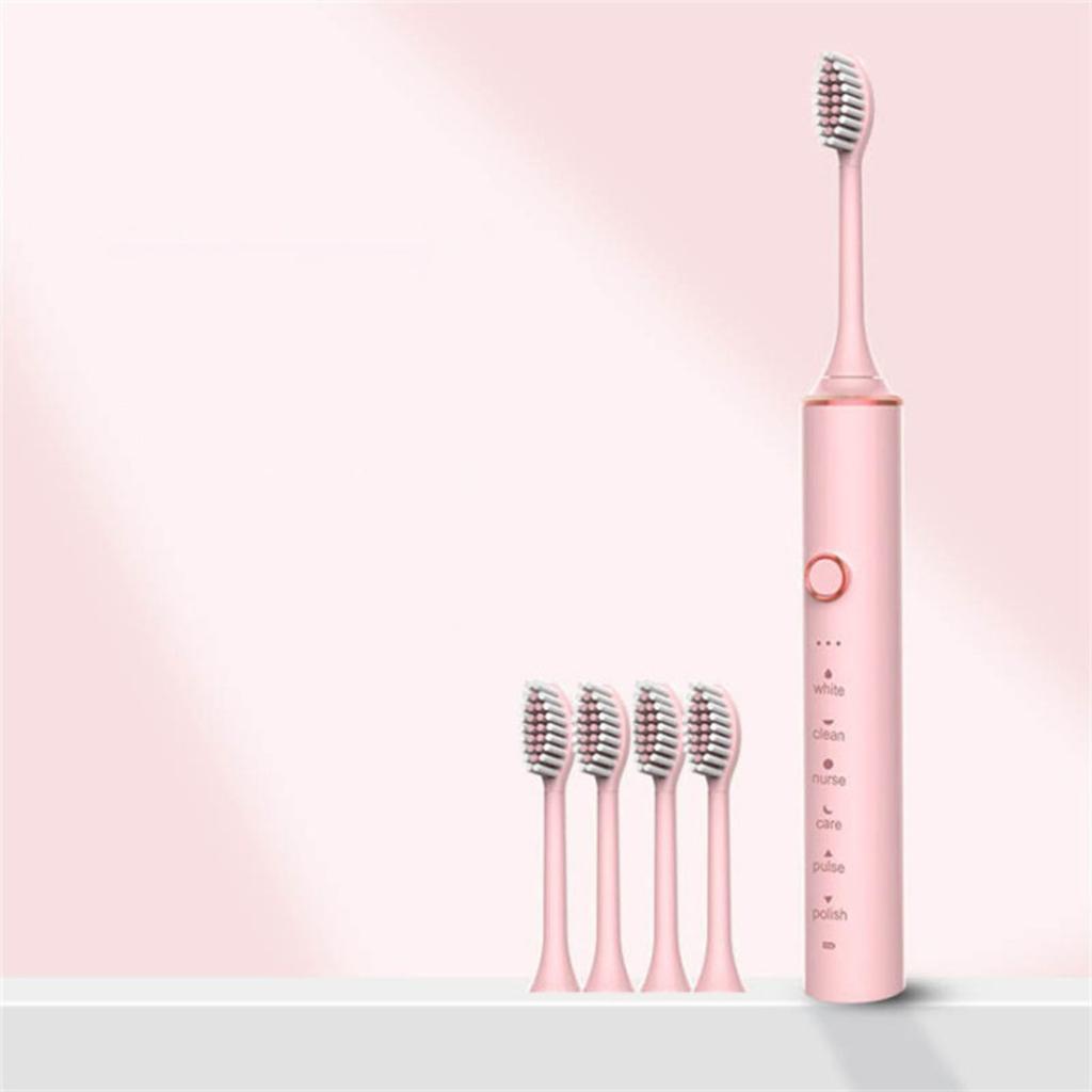 Brosse à Dents Électrique Soies Douces Recharge USB Brosse à Dents Électrique Sonique Très Efficace pour Femmes