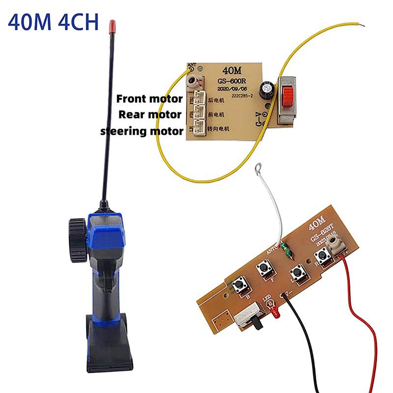 Diy Parts 40M 4Ch Transmitter Board Receiver Board Durable Rc Circuit Module With Remote Controller For Rc Car Model Replacement