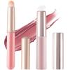 2pcs Silicone Lip Applicator with Cover, Round Head Silicone Lip Brush, Portable Makeup Applicator for Lip Balm Lip Glaze Lipstick Noseshadow