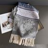 Neck Warmer Scarf For Women Men Winter Thickened Tassel Pashmina Shawl Faux Cashmere Warps Autumn Elegant Ladies Blanket