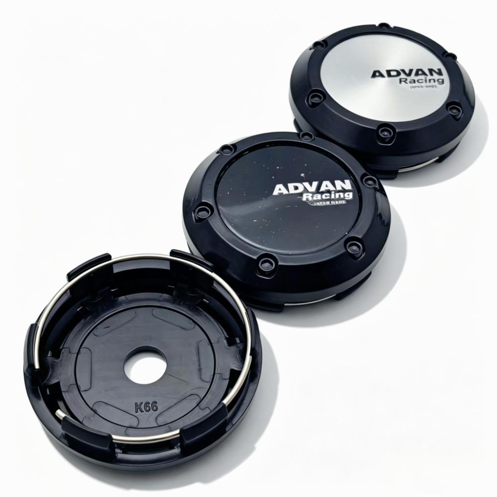 4pcs Advan Racing Logo Badge Emblem Car Wheel Center Caps 66MM Clips 62MM Wheels Hub Cap Rim Hubcaps Dust Cover Car Accessories
