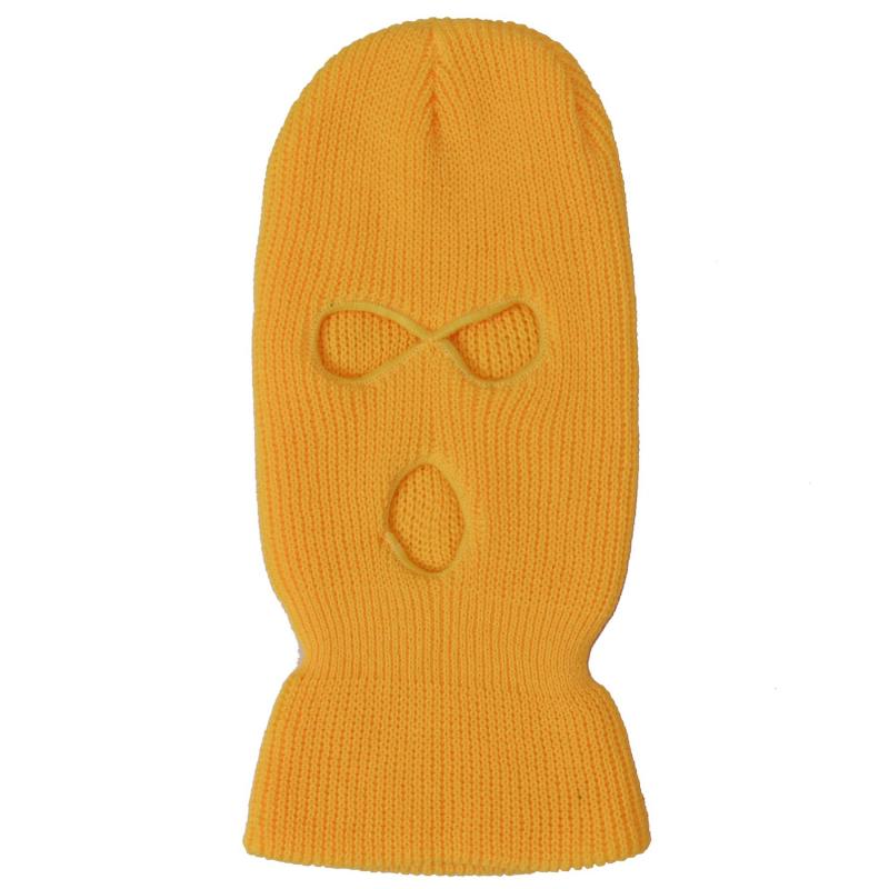 2025 New Fashion 3-Hole Knitted Full Face Cover Ski Mask Winter Balaclava Warm Knit Full Face Mask For Outdoor Sports