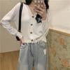 Autumn Thin Coat Women's New Versatile Cardigan V-neck Knitted Sweater Short Casual Outer Fit