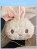 Plush Lolita Bunny Bag With Pearl Chain For Casual Travel And Cute Style