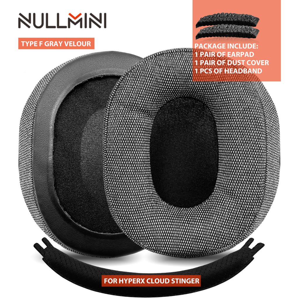Nullmini Replacement Earpads for HyperX Cloud Stinger Headphones Cooling Gel Ear Pads Cushion Earmuffs Sleeve Headband