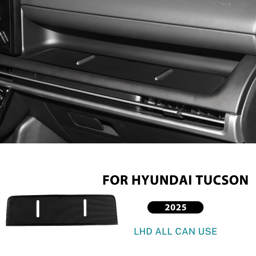 For HYUNDAI Tucson 2025 2026 LHD Glove Box Storage Organizer Tray Door Slot Pad Passenger Storage Organizer Mat Trim