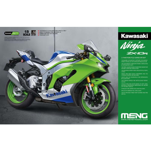 GSI Creos Mon Model 1/9 Kawasaki Ninja ZX-10R Plastikový model MMT007 (Motocykl)