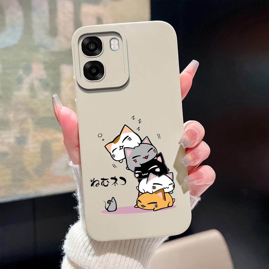 Case For Oppo A6 A6x A6s 4G 5G Cute Cartoon Cat Soft Silicone Protective Bumper Cover For OppoA6 OppoA6x A6s Anti Scratch Fundas