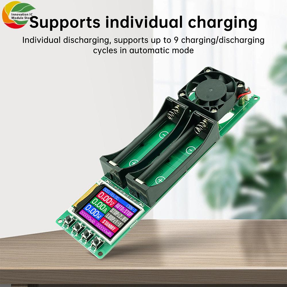 Battery Capacity Tester 1-Channel Digital Display Lithium Battery Power Detector Module with Internal Resistance Measurement
