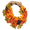 Artificial Fall Wreath Door Hanging Maple Leaf Wreath Garland Home Festival Decoration