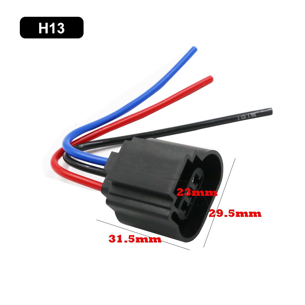 1Pcs H4 H7 H11 H13 H16 5202 Female Adapter Sockets pigtail Wiring Harness Connector Holder Plug For Headlight Fog Light Retrofit