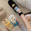 Autumn and Winter New Funny Three-dimensional Doll Half-edge Fleece Women's Socks Home Socks Sleep Socks Warm Coral Fleece Socks Confinement Socks