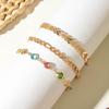 Cross Border Fashion Versatile Creative Airplane Chain Foot Chain Beach Style Fashion Trend Inlaid Rhinestone Three Piece Set Foot Chain