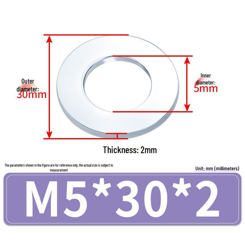 Extra Large Galvanized Metal Flat Washer (Sizes M1.6-M14)