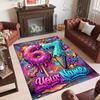 Decorative Artwork Theme Crystal Velvet Rug Personalized Custom Name Text Soft Floor Mat Home Decor