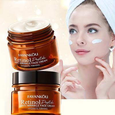 Crema da 50 g.Crema viso antirughe al peptide di retinolo.Crema per la cura del viso illuminante, idratante e rassodante