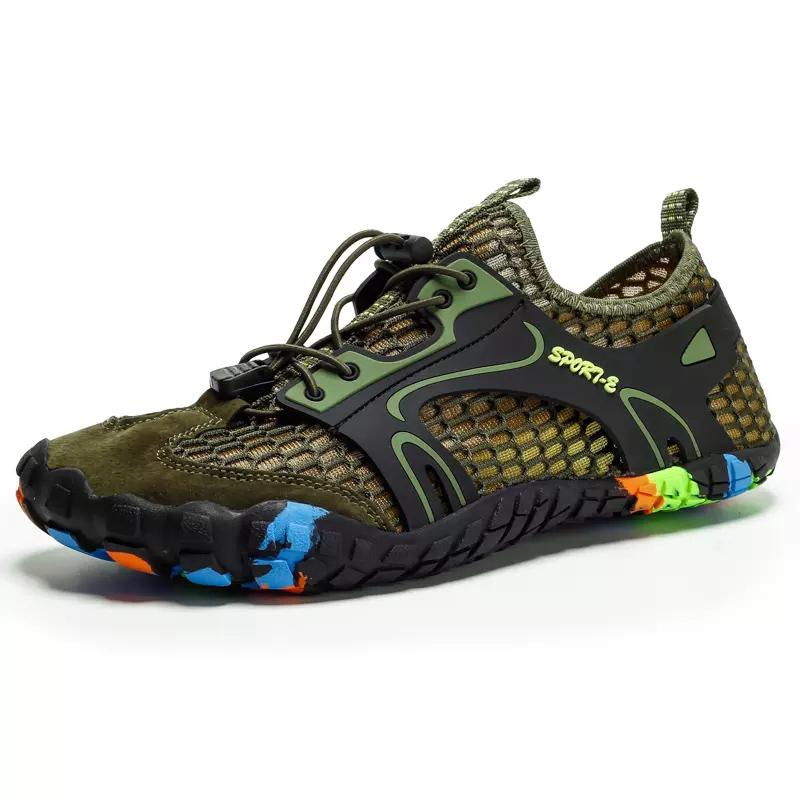 Hiking Boots Mens Outdoor Athletic Sports Trail Running Shoes High-Top Barefoot Upstream Water ShoesTrekking Climbing Sneakers