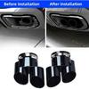 Compatible With 2020-2025 BMW X5 X6 X7 Muffler G05 G06 G07 Tailpipe Upgrade M60i Exhaust Tip Tip Nozzle Stainless Steel Exhaust Head(Black)