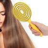 Round Head Hair Straightening Comb Super Soft Glides Vented Detangling Hair Brush  For Men Women