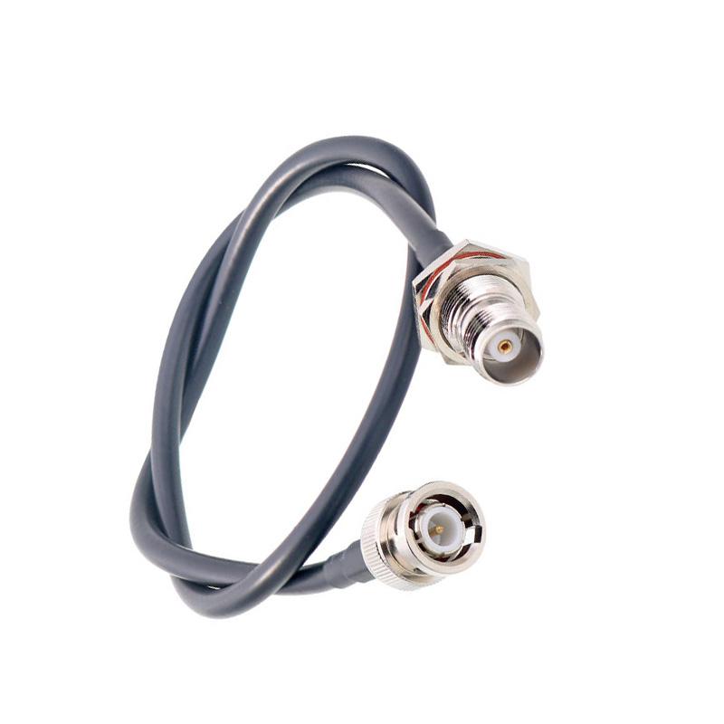 BNC Male To TNC Female Connector RF Coaxial Cable Connection 0-4GHz 50 Ohm Impedance RG58 Double Shielded Extension Adapter