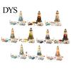 Coastal Inspired Ornaments Sea Glass Lighthouse DIY Kit, 3D Light Up Fragment Art Supplies Craft Lighted Ornament for Adults, Home Table Decoration