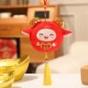 1Pcs Cute Sheep Plush Ornament Chinese New Year Mascot Hanging Pendant With Tassel Soft Stuffed Doll For Spring Festival Decor