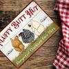 Metal wall art, 3D chicken coop poster, rustic farmhouse kitchen decor