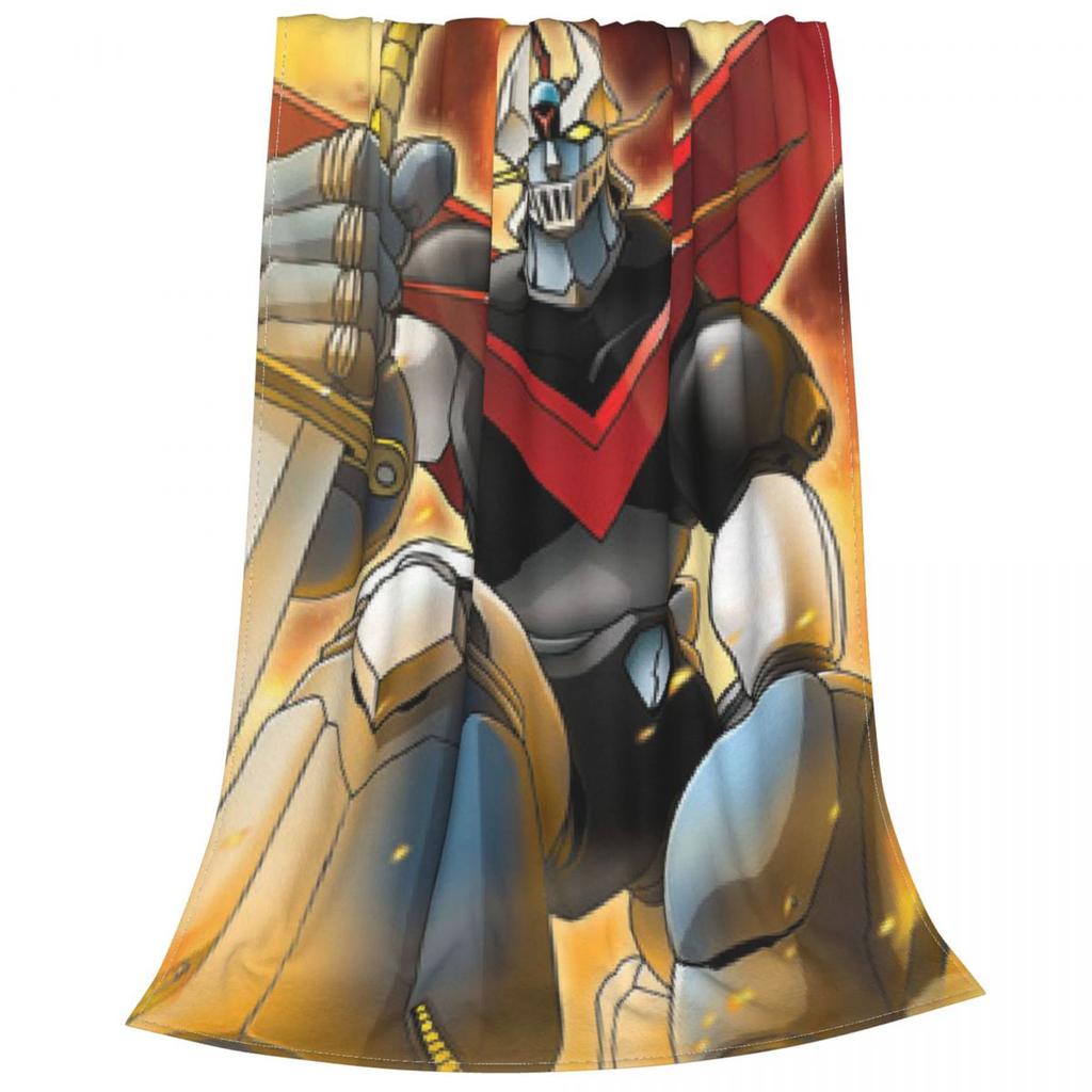 Mazinger Z Ufo Robot 3D Print Blankets Goldorak Anime Grendizer Wool Throw Blankets Bed Sofa Decoration Soft Warm Bedspreads