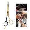 Professional Hairdressing Scissors Salon Hair Trimming Cutting Scissors BlackGold (5.5 Inch)(Flat Scissors )