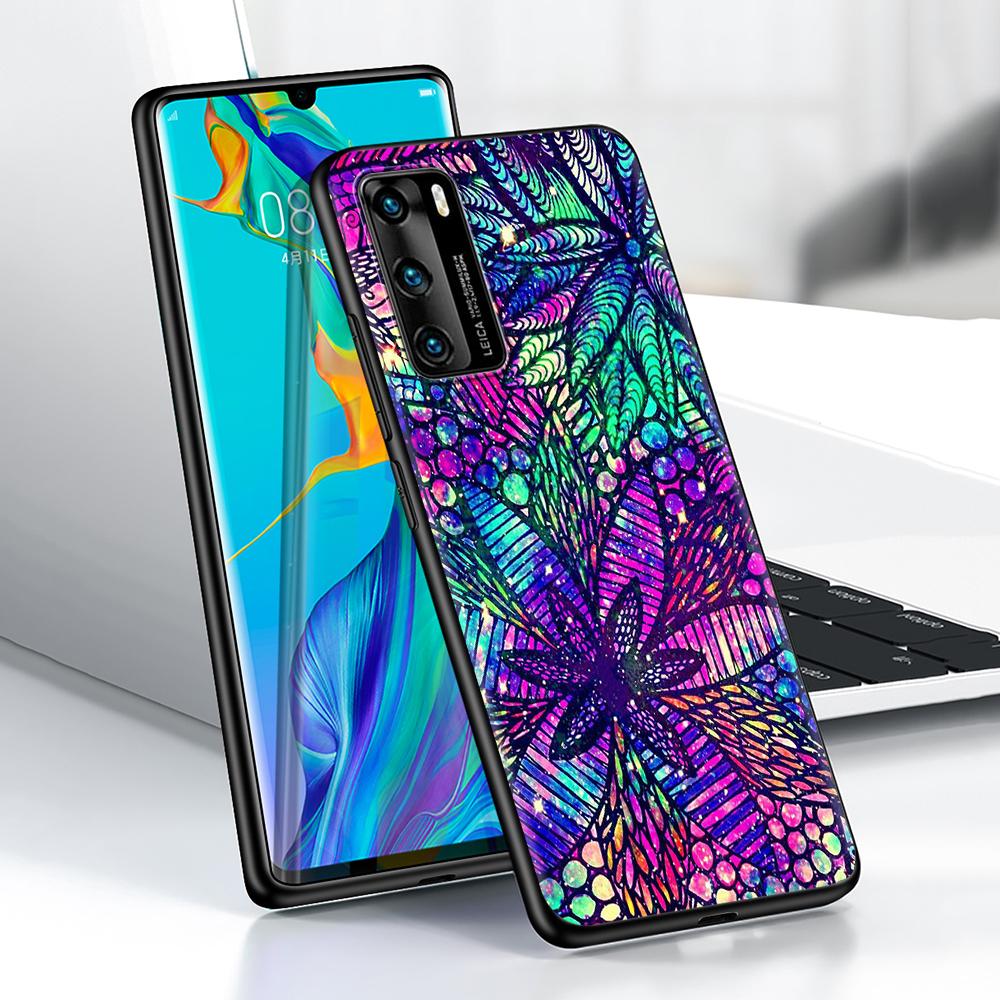 

Чехол с изображением подсолнуха Мандала для Huawei P30 P Smart Z P40 Lite E P20 Y7 Y9 2019 Honor 8X Play 9A 50 20 9X Pro, черный мягкий чехол для телефона Huawei P30